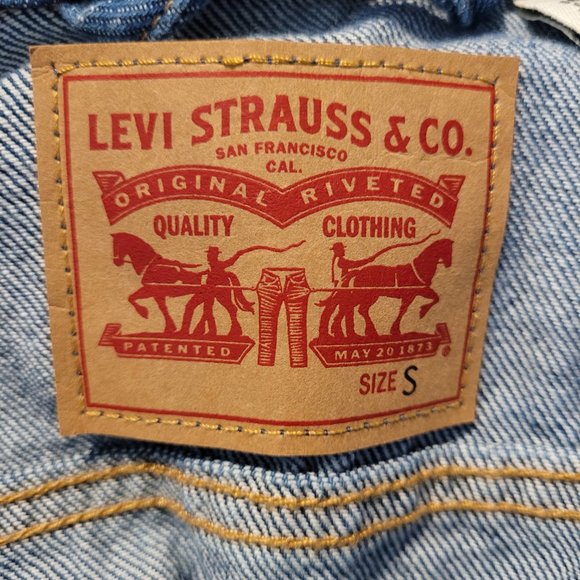 🍂 NWT Levi's Ribbed Trim Jean Jacket - Picture 8 of 10
